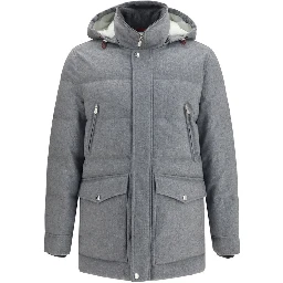 Gray Cashmere Full-Length Jacket