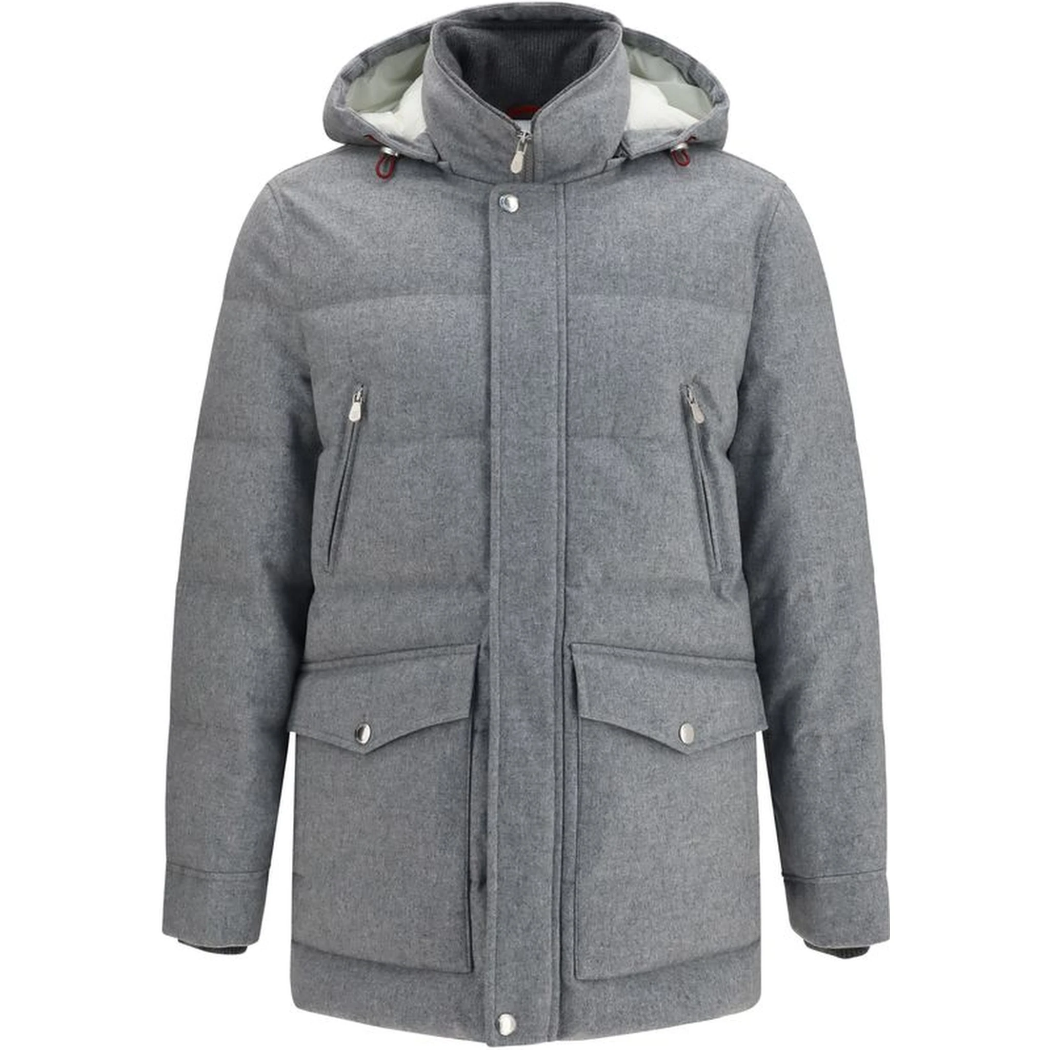 Gray Cashmere Full-Length Jacket