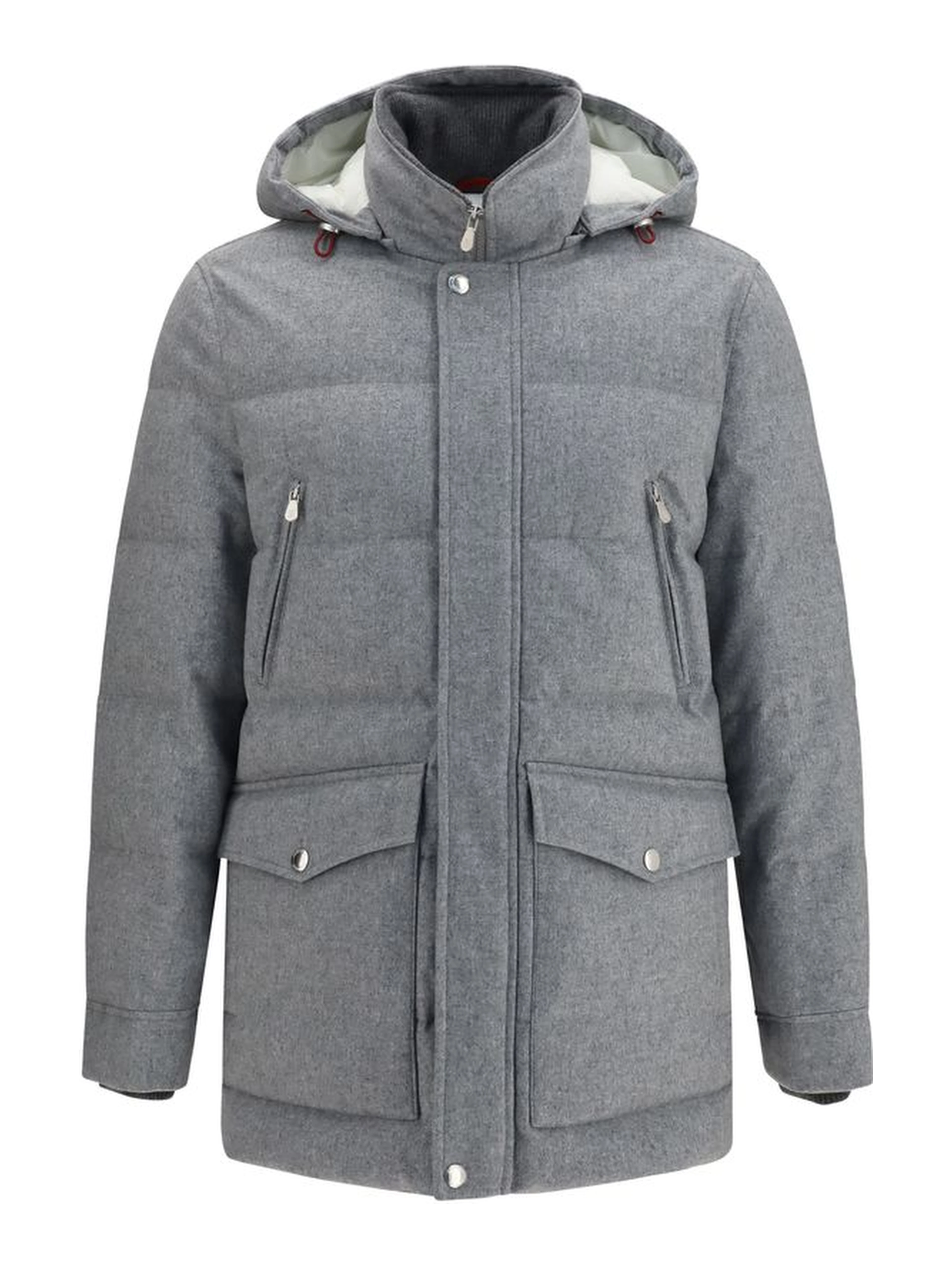 Gray Cashmere Full-Length Jacket