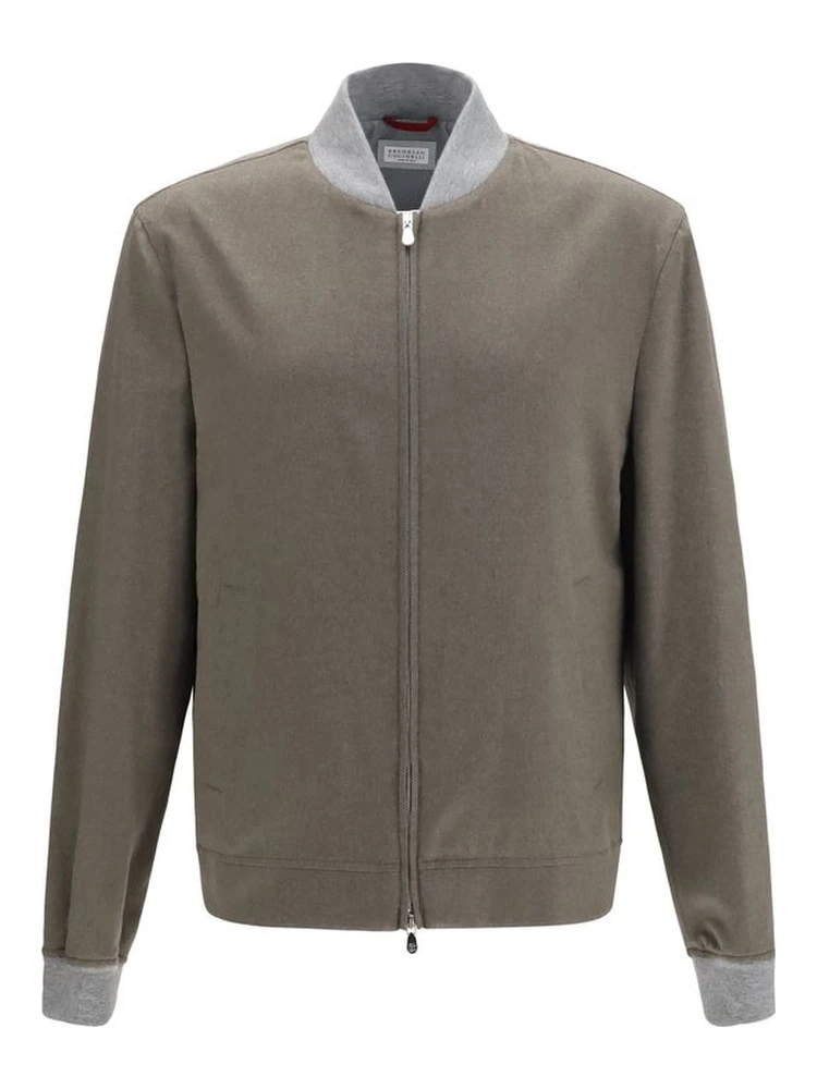 Bicolor Cashmere Bomber
