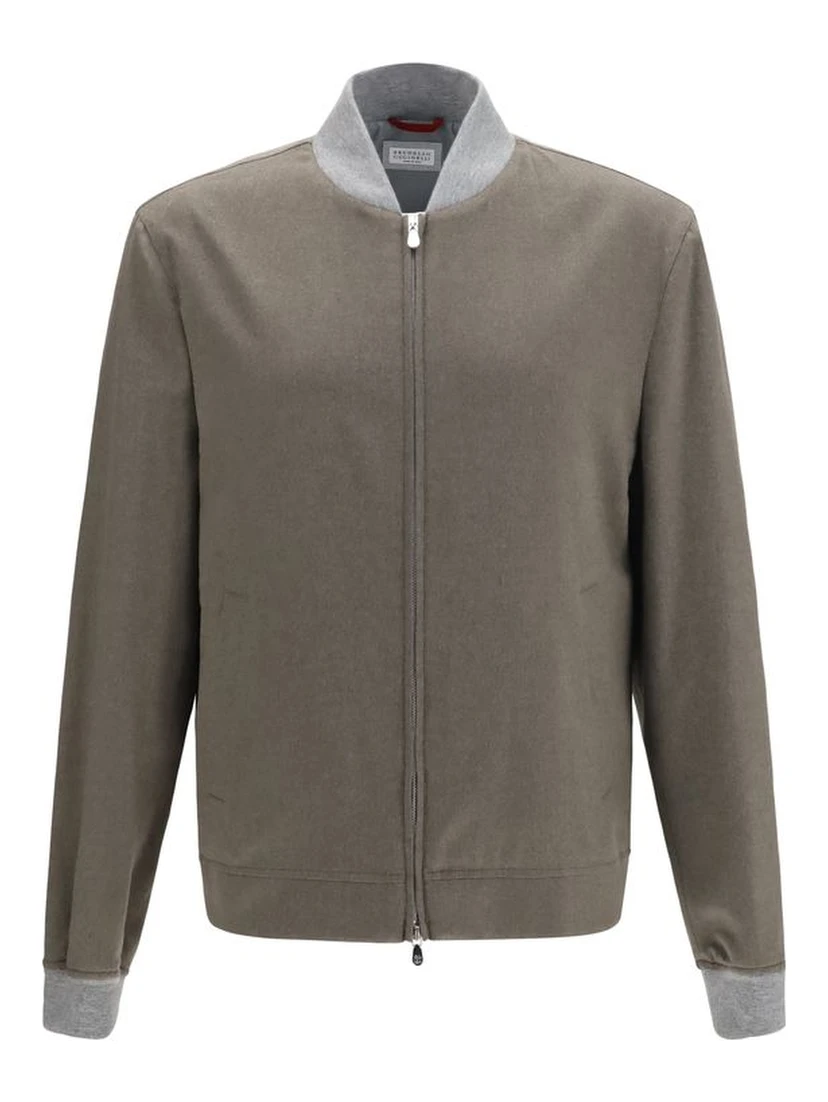 Bicolor Cashmere Bomber
