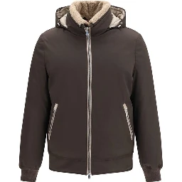 Brown Polyamide Shell Jacket
