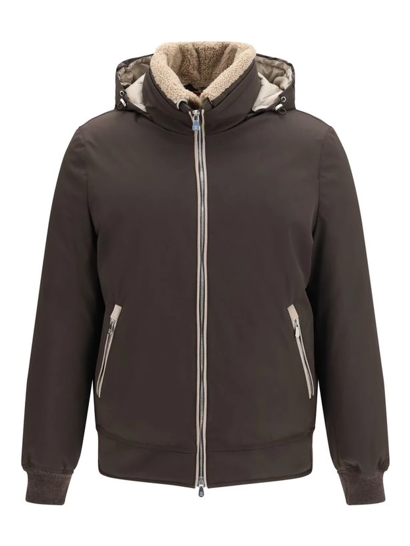 Brown Polyamide Shell Jacket