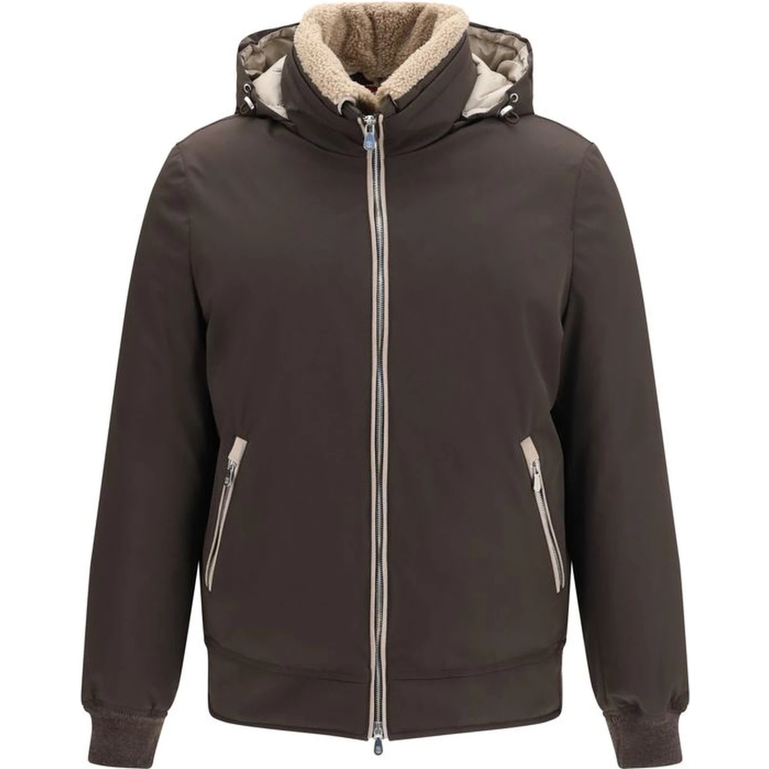 Brown Polyamide Shell Jacket