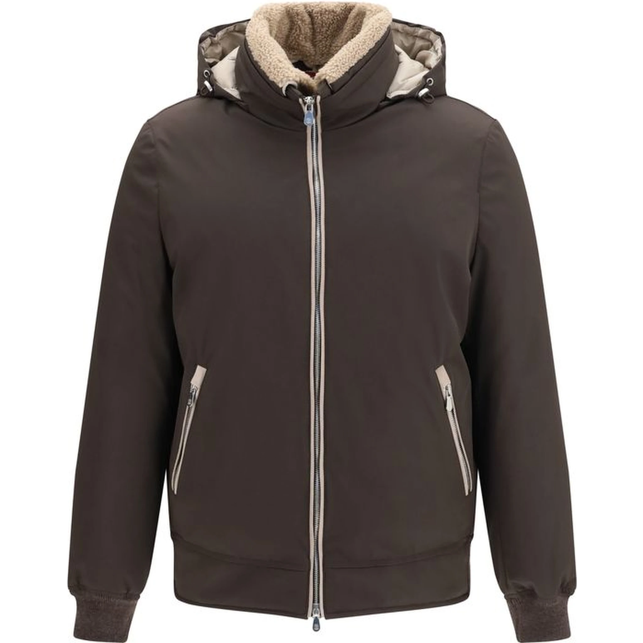 Brown Polyamide Shell Jacket