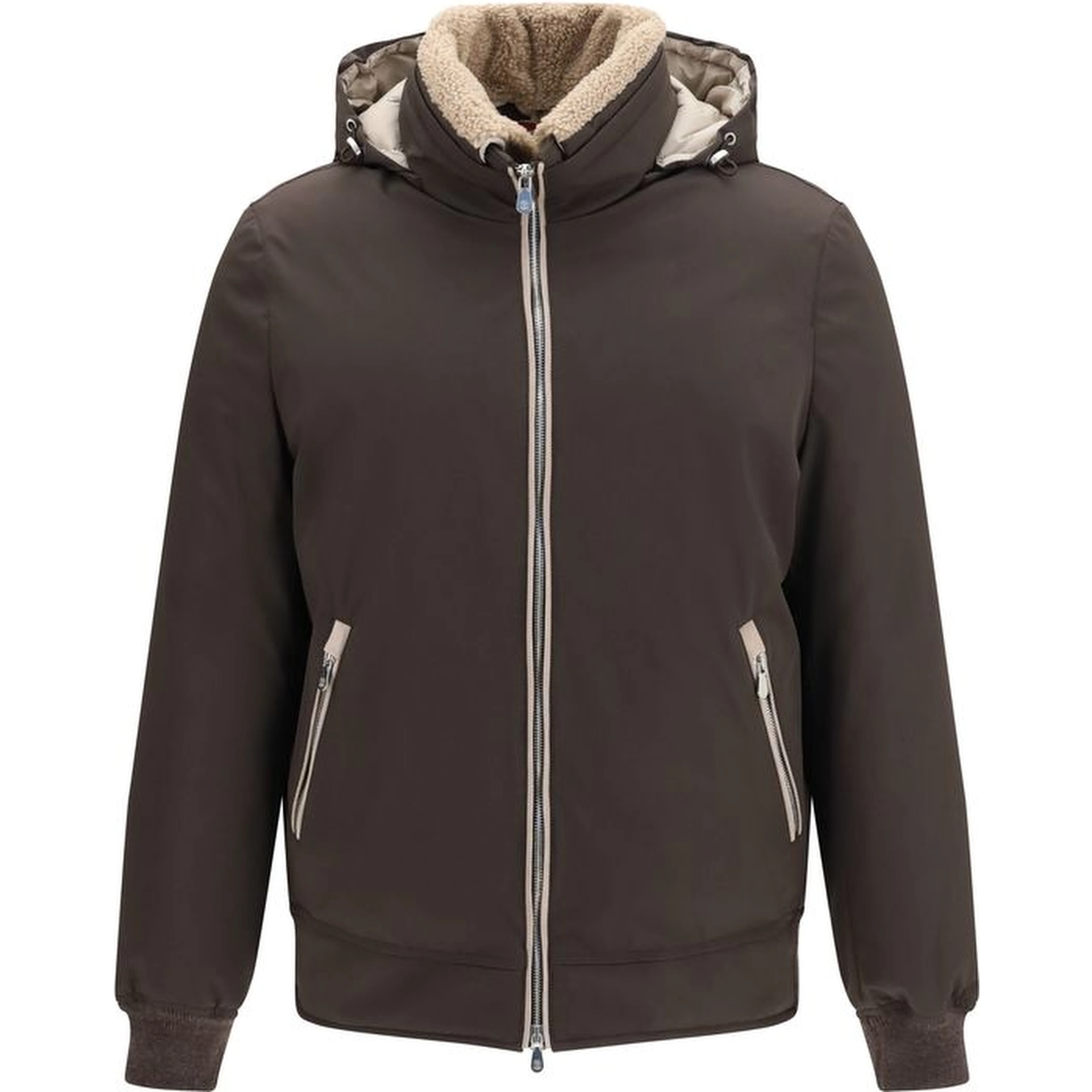 Brown Polyamide Shell Jacket