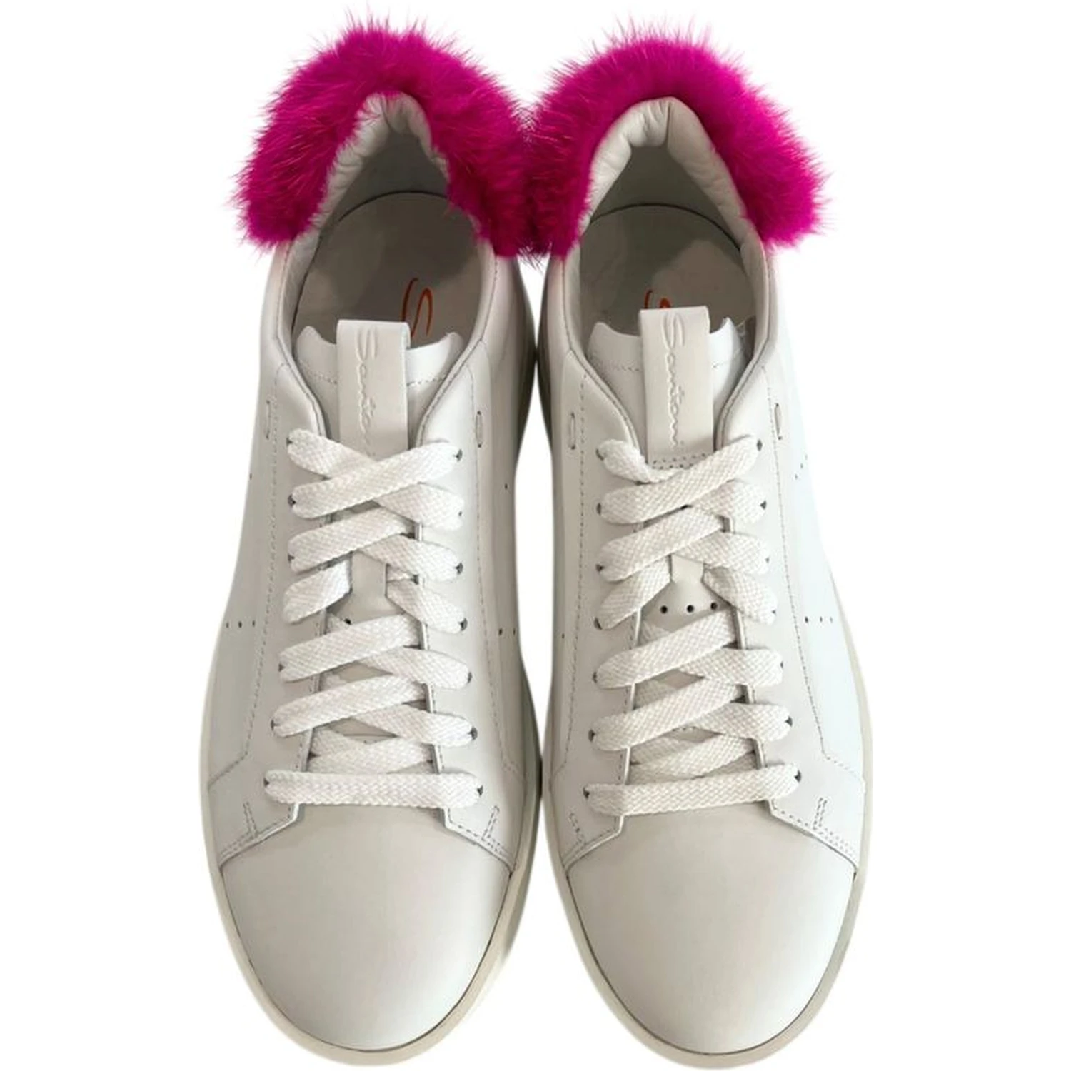 White Leather Women Sneakers