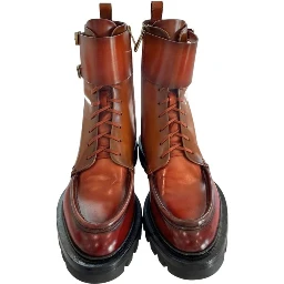 Red Leather Women Boots