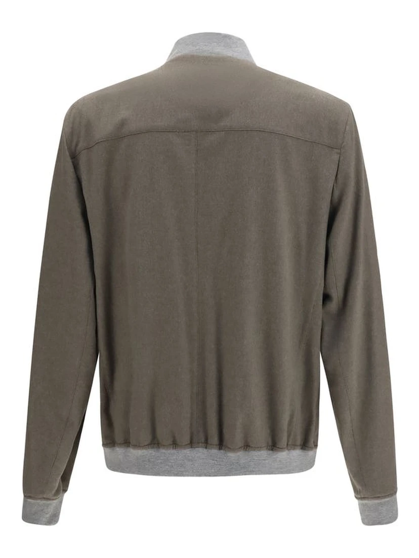 Bicolor Cashmere Bomber