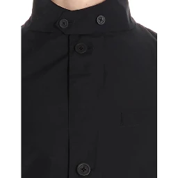 Black Polyester Full-Length Jacket