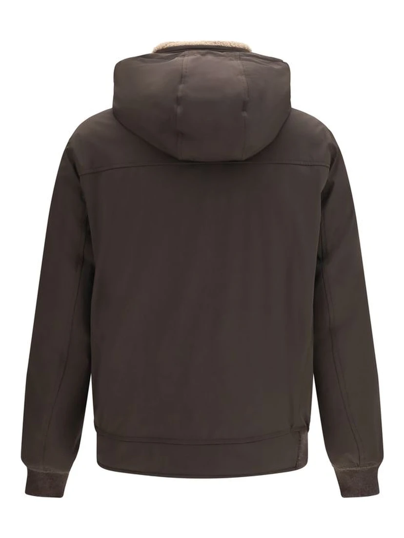 Brown Polyamide Shell Jacket
