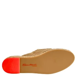 Beige Leather Women Sandal