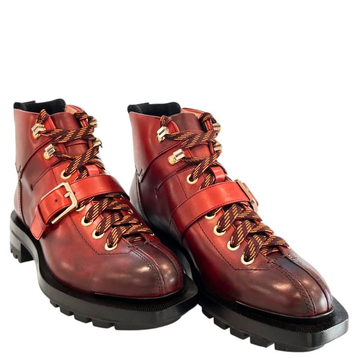 Red Leather Women Boot