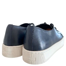 Blue Leather Women Sneaker