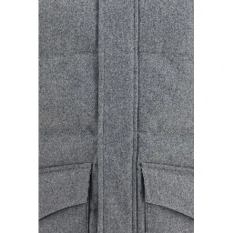 Gray Cashmere Full-Length Jacket
