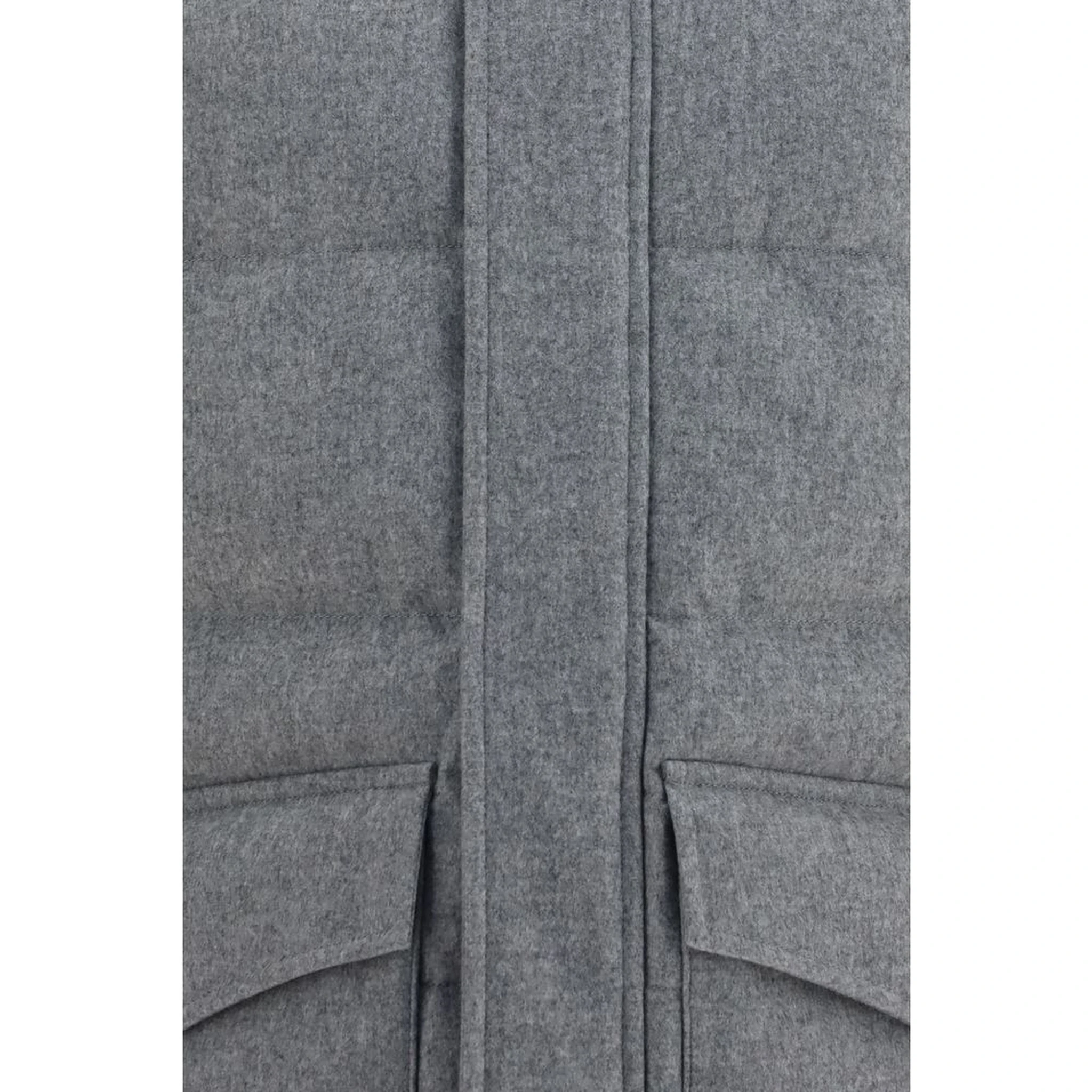 Gray Cashmere Full-Length Jacket