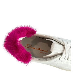 White Leather Women Sneakers