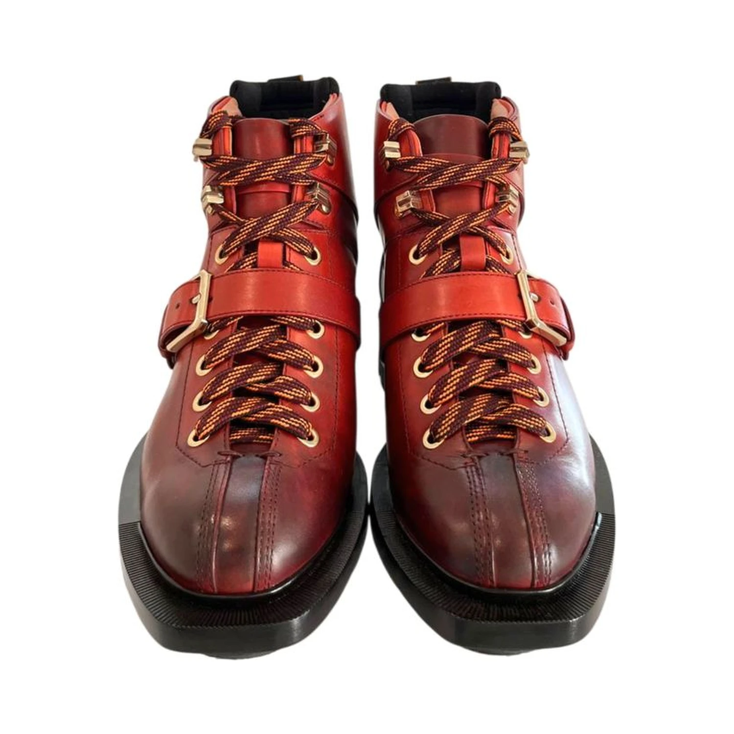 Red Leather Women Boot