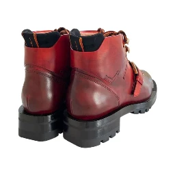 Red Leather Women Boot