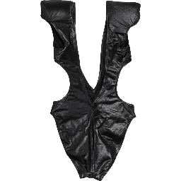 Black Deep V-Neck Cutout One Piece Swimwear