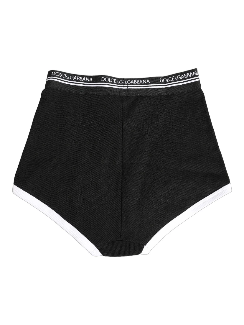 Black White Logo Waistband Coulotte Panty Underwear