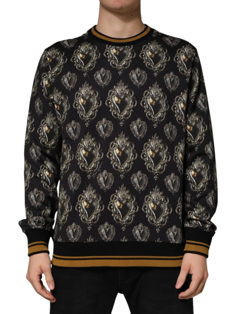 Black Sacred Heart Cotton Sweatshirt Sweater alternative