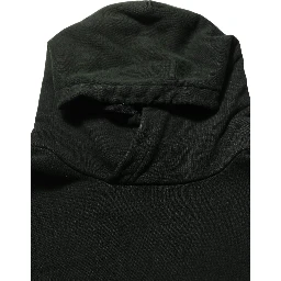 Black Cotton Hooded Men Sweatshirt Sweater