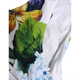 White Floral Bandeau Brief Two Piece Swimwear