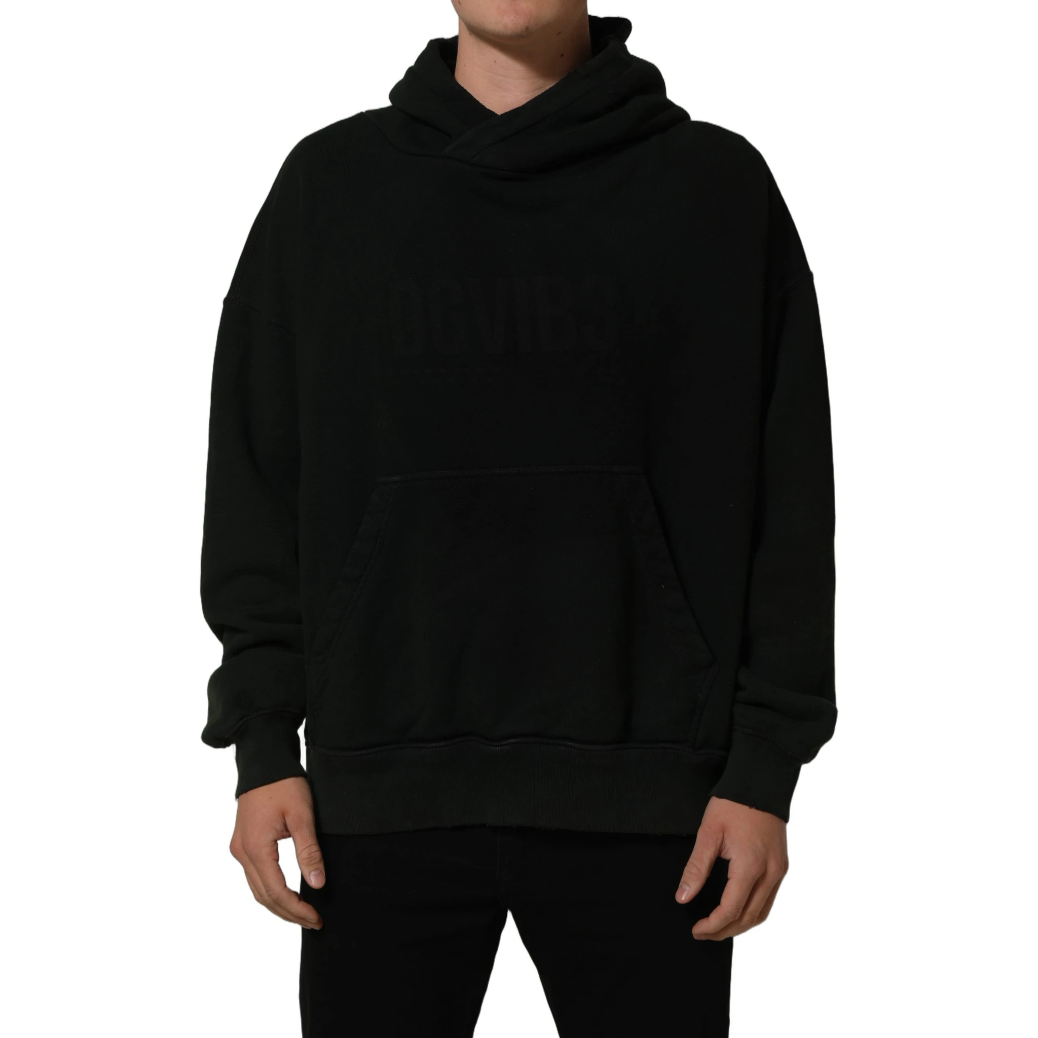 Black DGVIB3 Hooded Sweatshirt Men Sweater