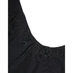 Black Cutout Logo One Piece Swimsuit Swimwear