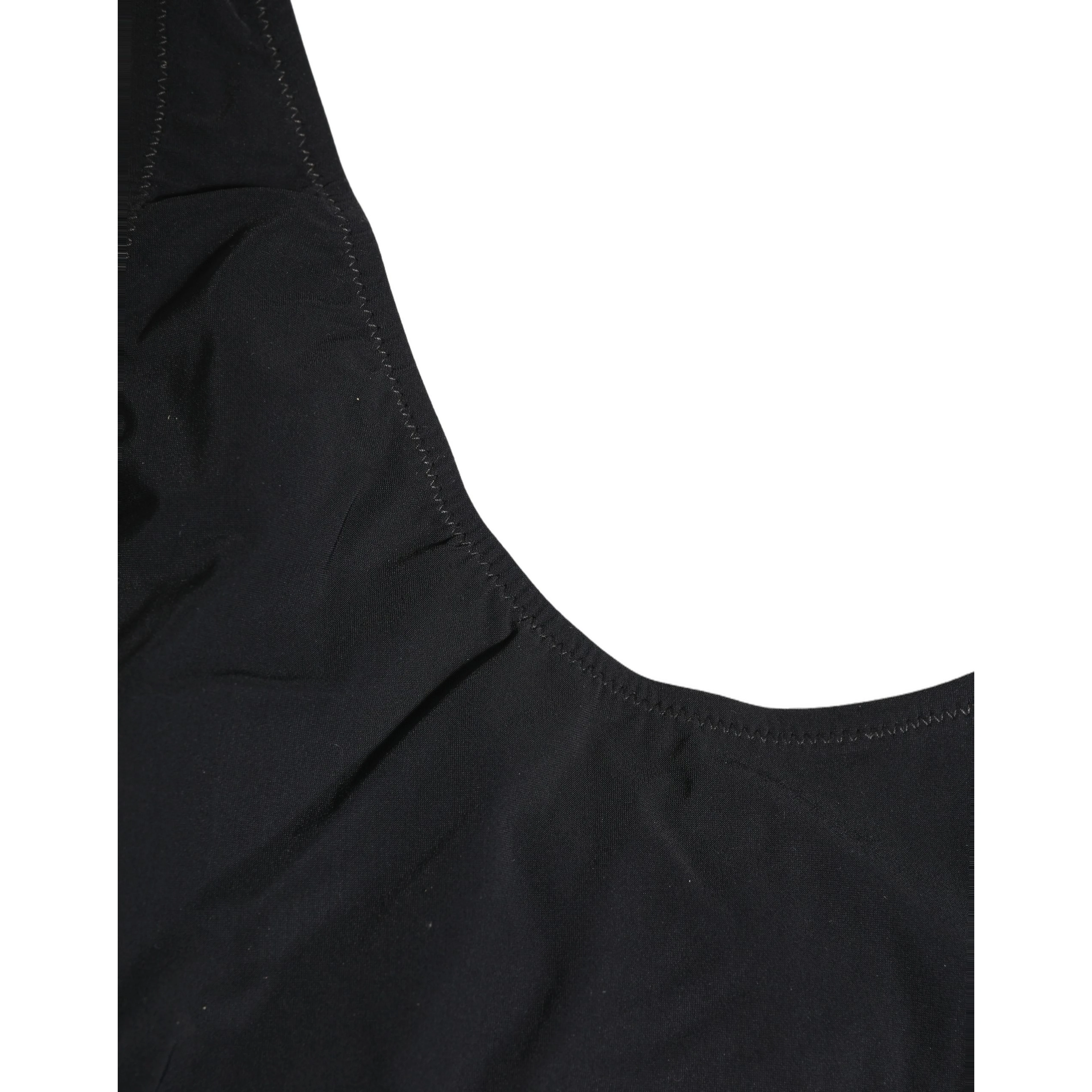 Black Cutout Logo One Piece Swimsuit Swimwear