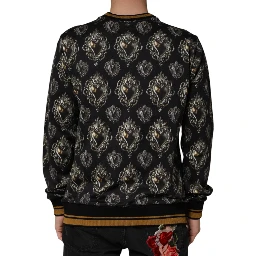 Black Sacred Heart Cotton Sweatshirt Sweater