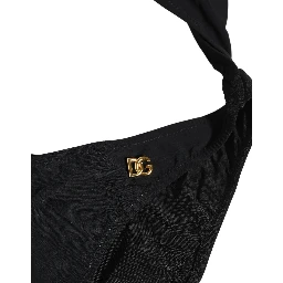 Black Cutout Logo One Piece Swimsuit Swimwear