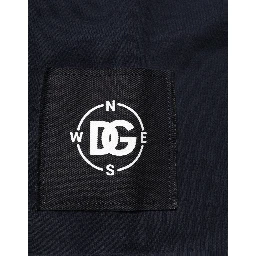Dark Blue Logo Cotton Sweatshirt Sweater