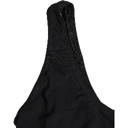 Black Cutout Logo One Piece Swimsuit Swimwear