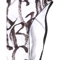 White Black Graphic Logo High Brief Underwear
