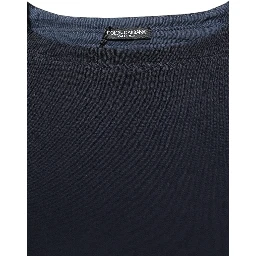 Dark Blue Logo Cotton Sweatshirt Sweater