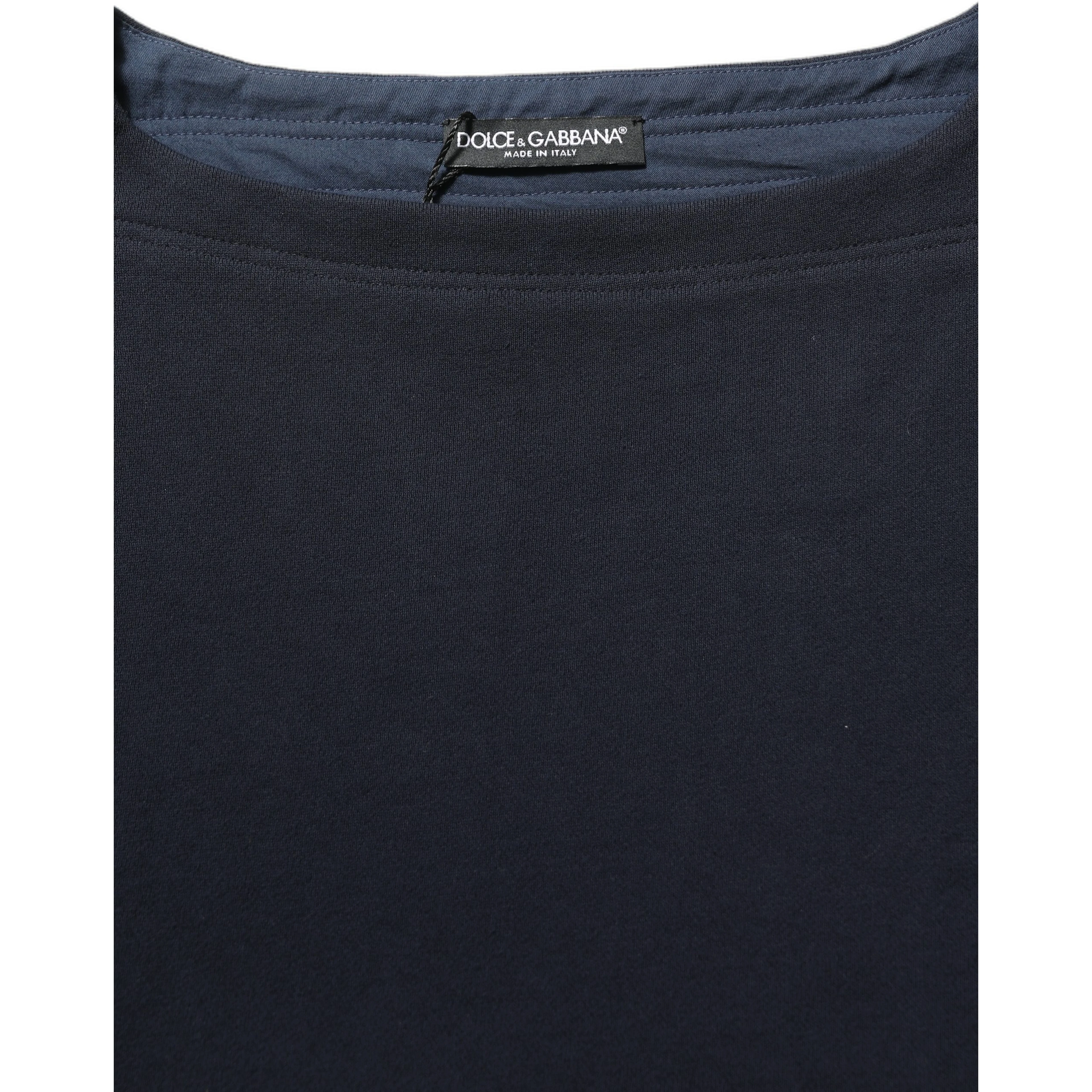 Dark Blue Logo Cotton Sweatshirt Sweater