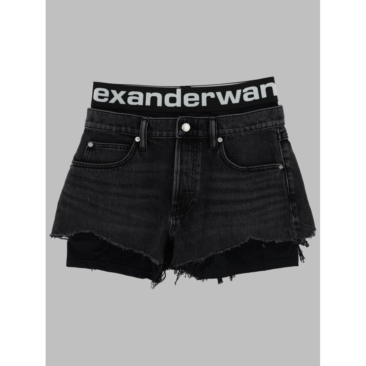 SHORTS IN DENIM CON LOGO