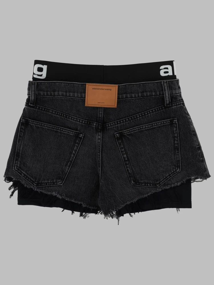SHORTS IN DENIM CON LOGO alternative