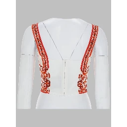 TOP BUSTIER IN CHARMEUSE STAMPA MAIOLICA