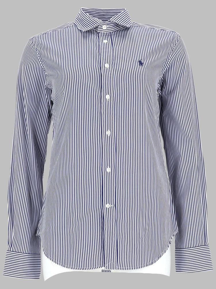 CAMICIA A RIGHE CON LOGO