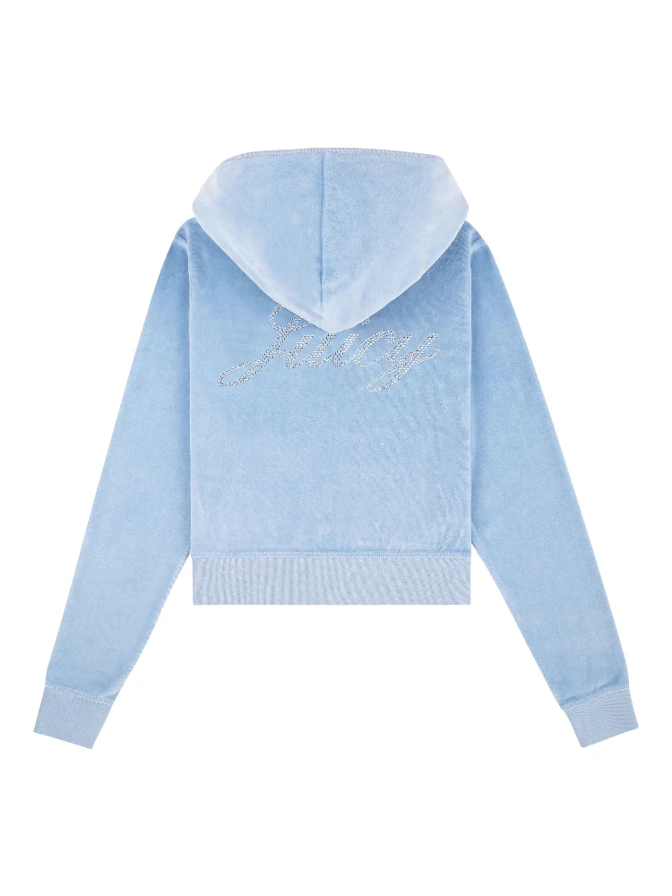 JUICY SCRIPT VELOUR ZIP HOODIE alternative