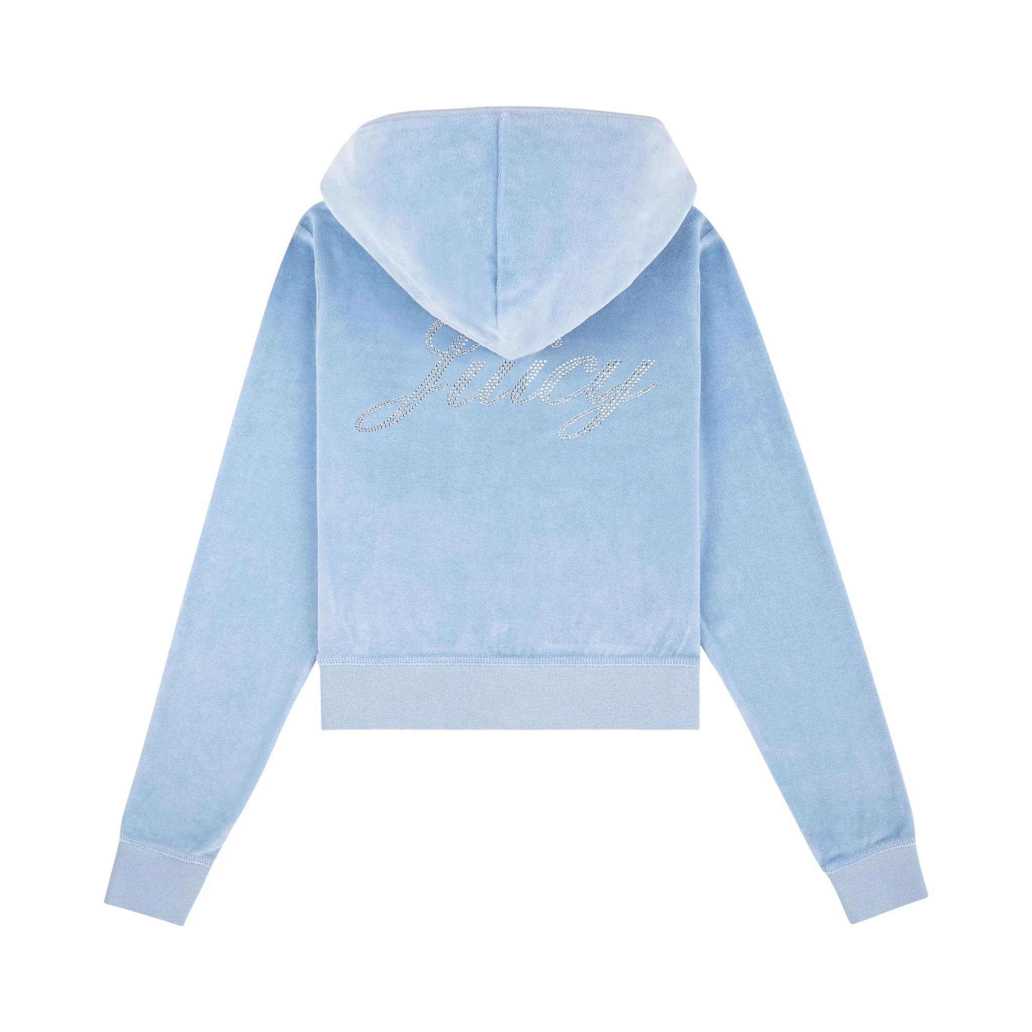 JUICY SCRIPT VELOUR ZIP HOODIE