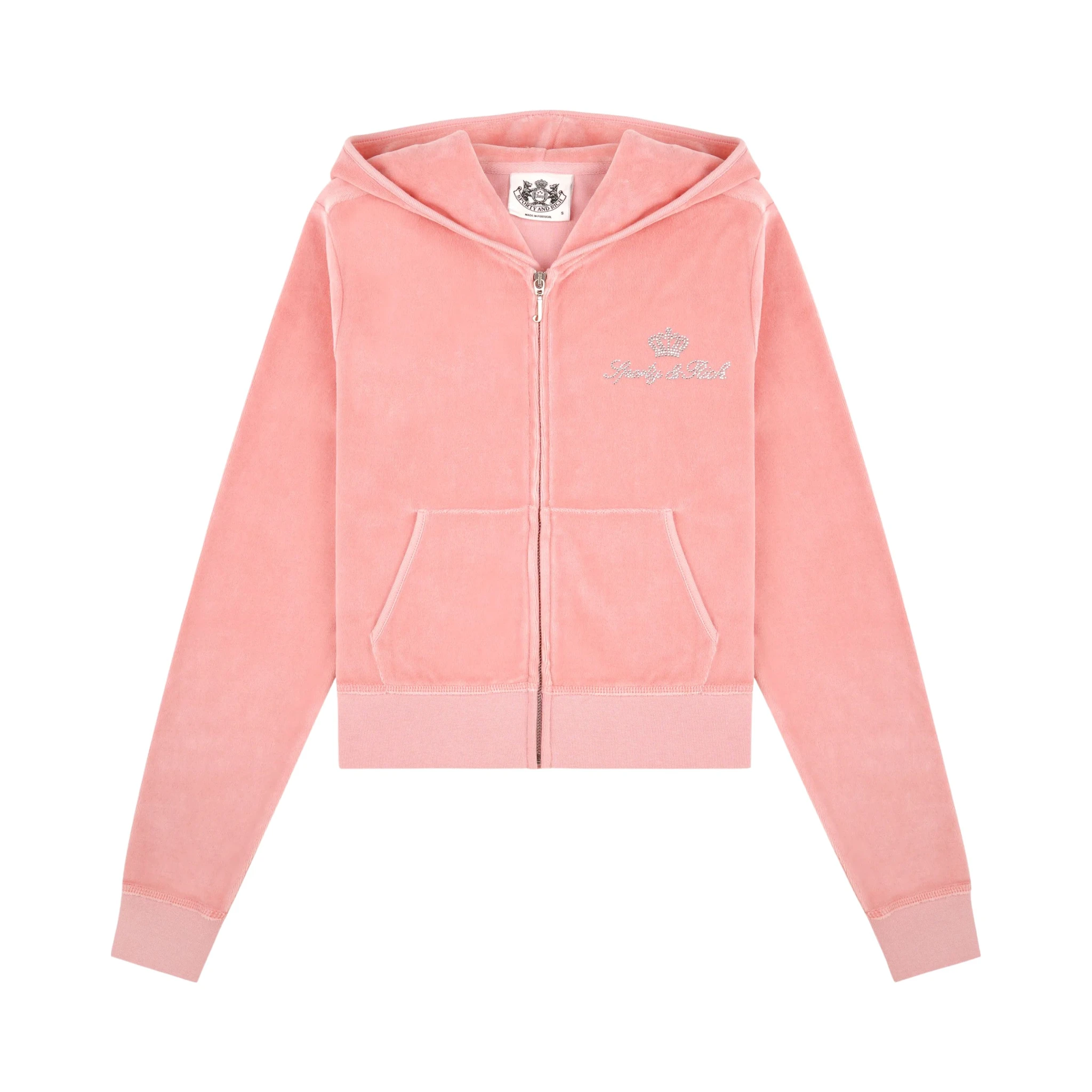JUICY SCRIPT VELOUR ZIP HOODIE