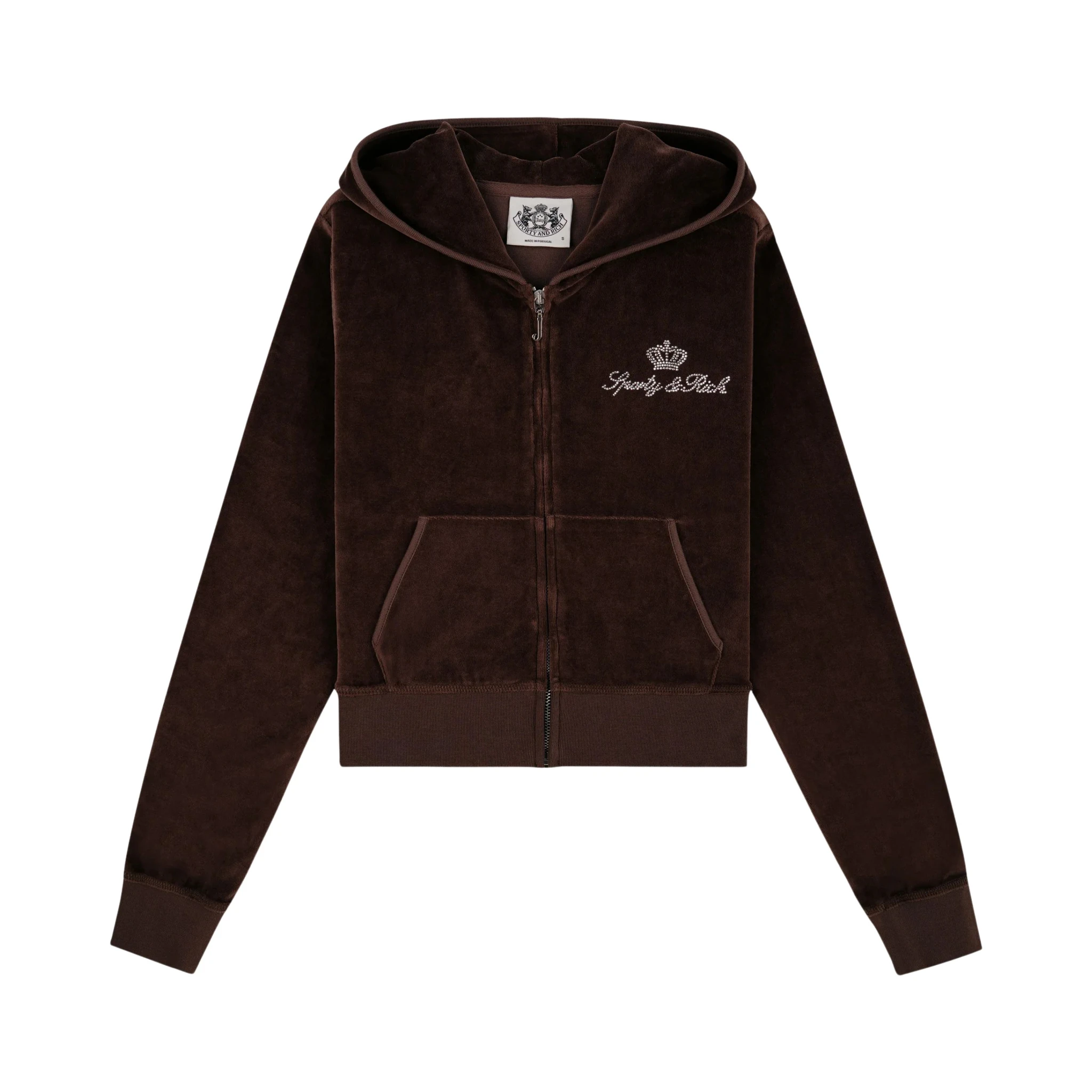 JUICY SCRIPT VELOUR ZIP HOODIE