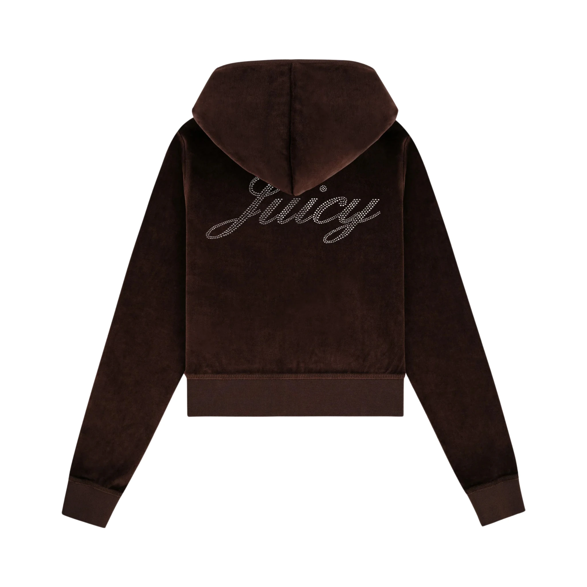 JUICY SCRIPT VELOUR ZIP HOODIE