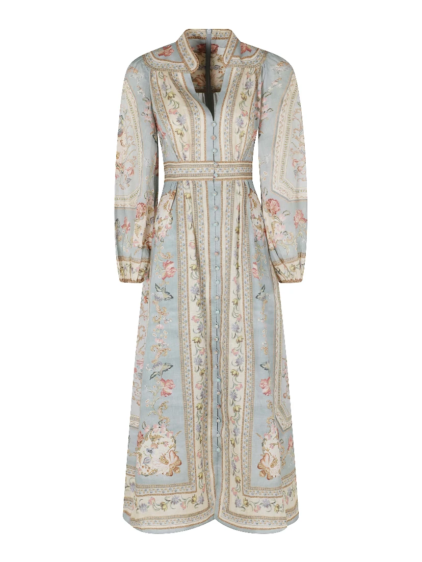 ROSELIGHT PLUNGE MIDI DRESS