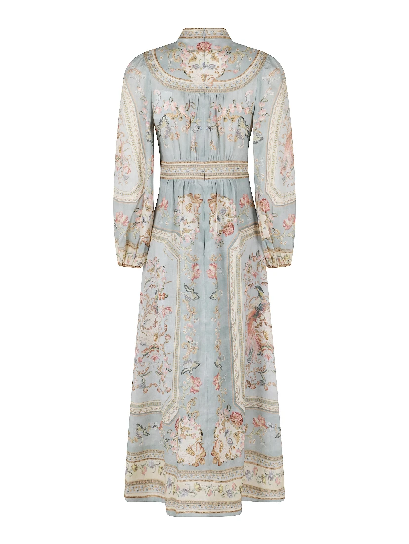 ROSELIGHT PLUNGE MIDI DRESS