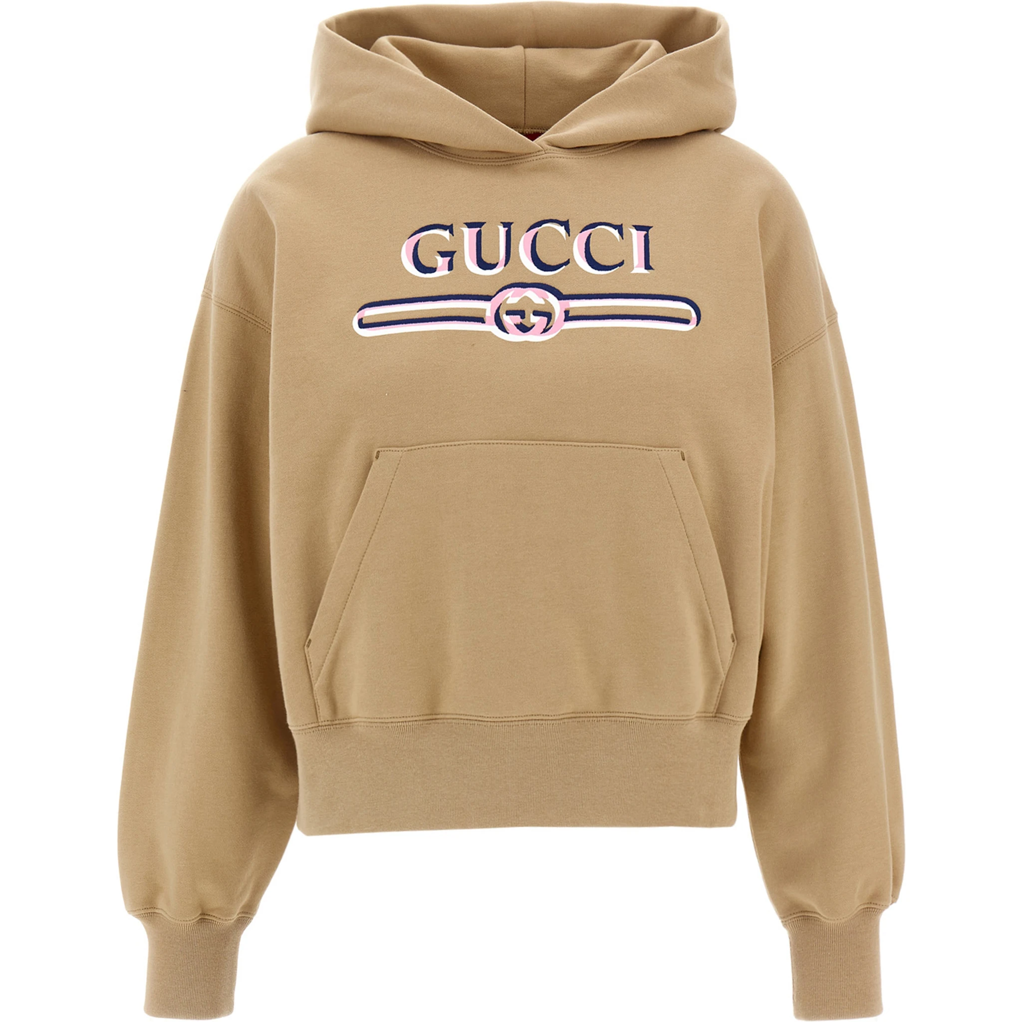 Beige Cotton Hoodie